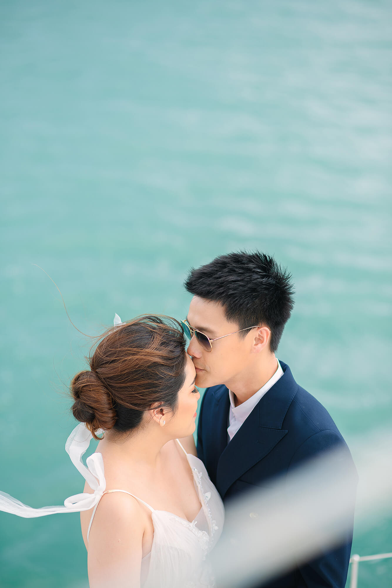 Couple Photoshoot on Catamaran Boat