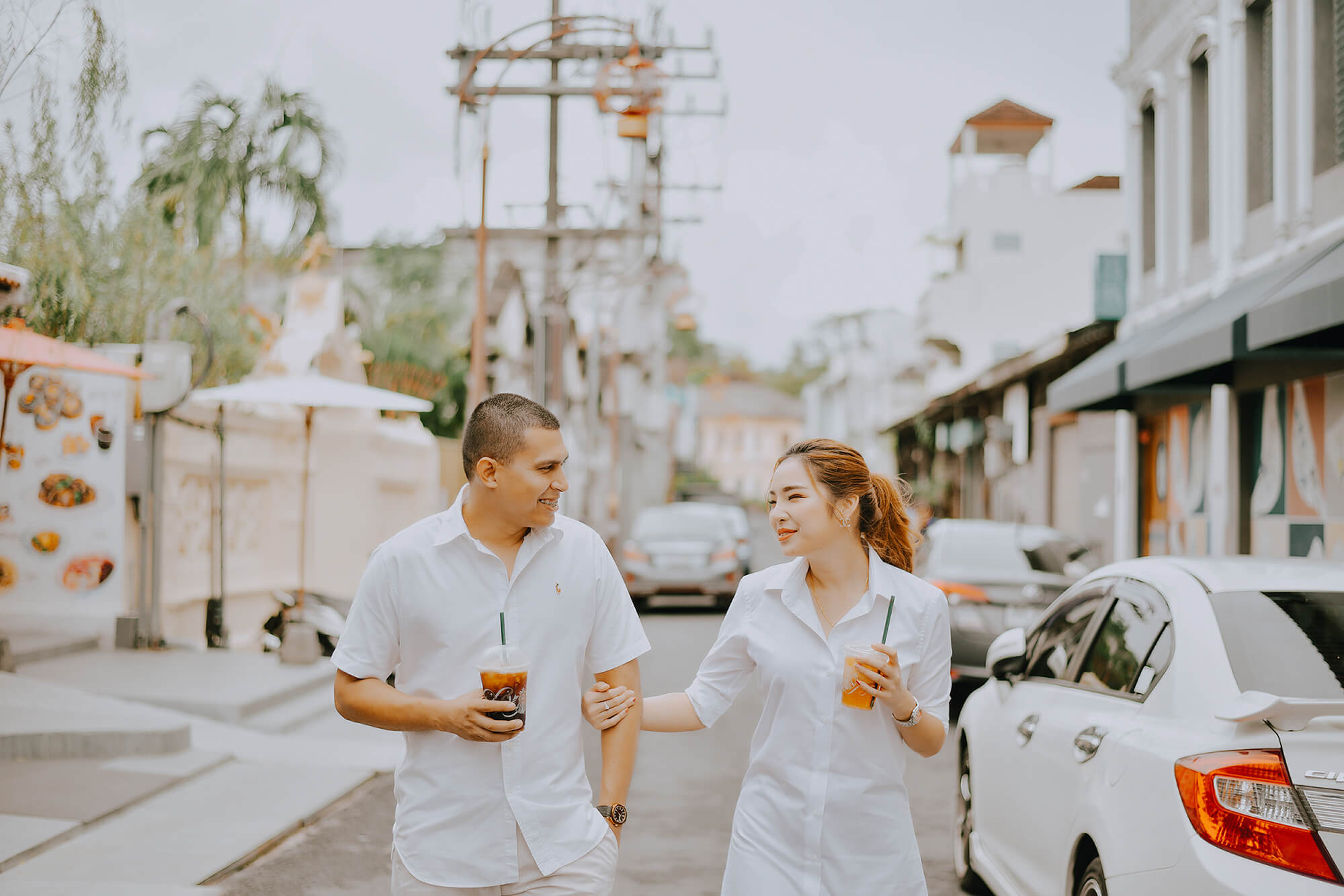 Phuket old town couple street photoshoot