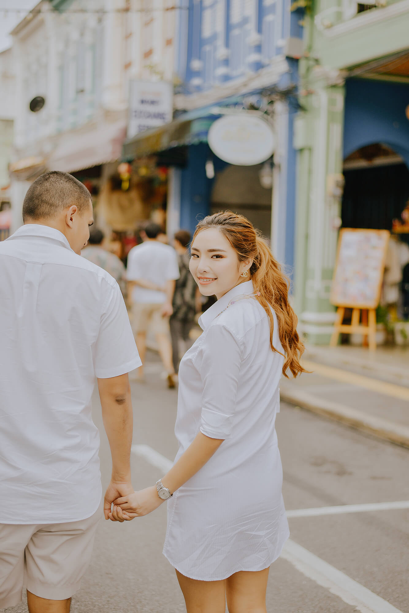 Phuket old town couple street photoshoot