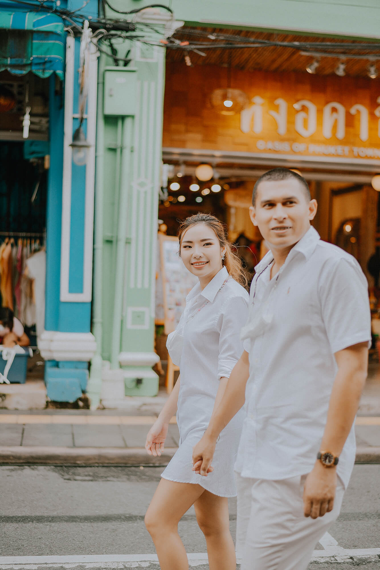 Phuket old town couple street photoshoot