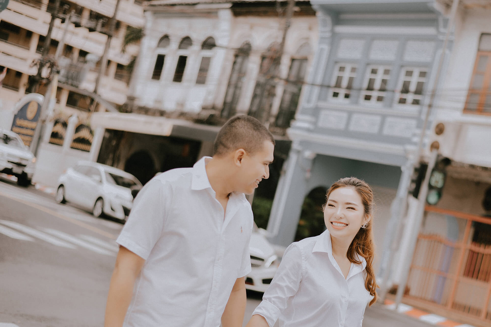 Phuket old town couple street photoshoot