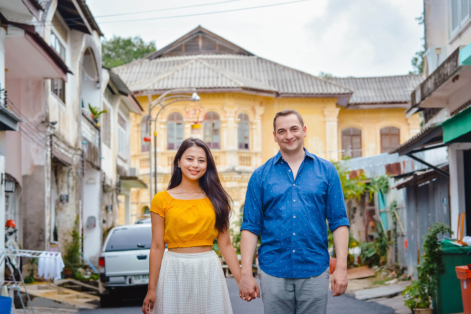 Phuket Old Town honeymoon couple photoshoot