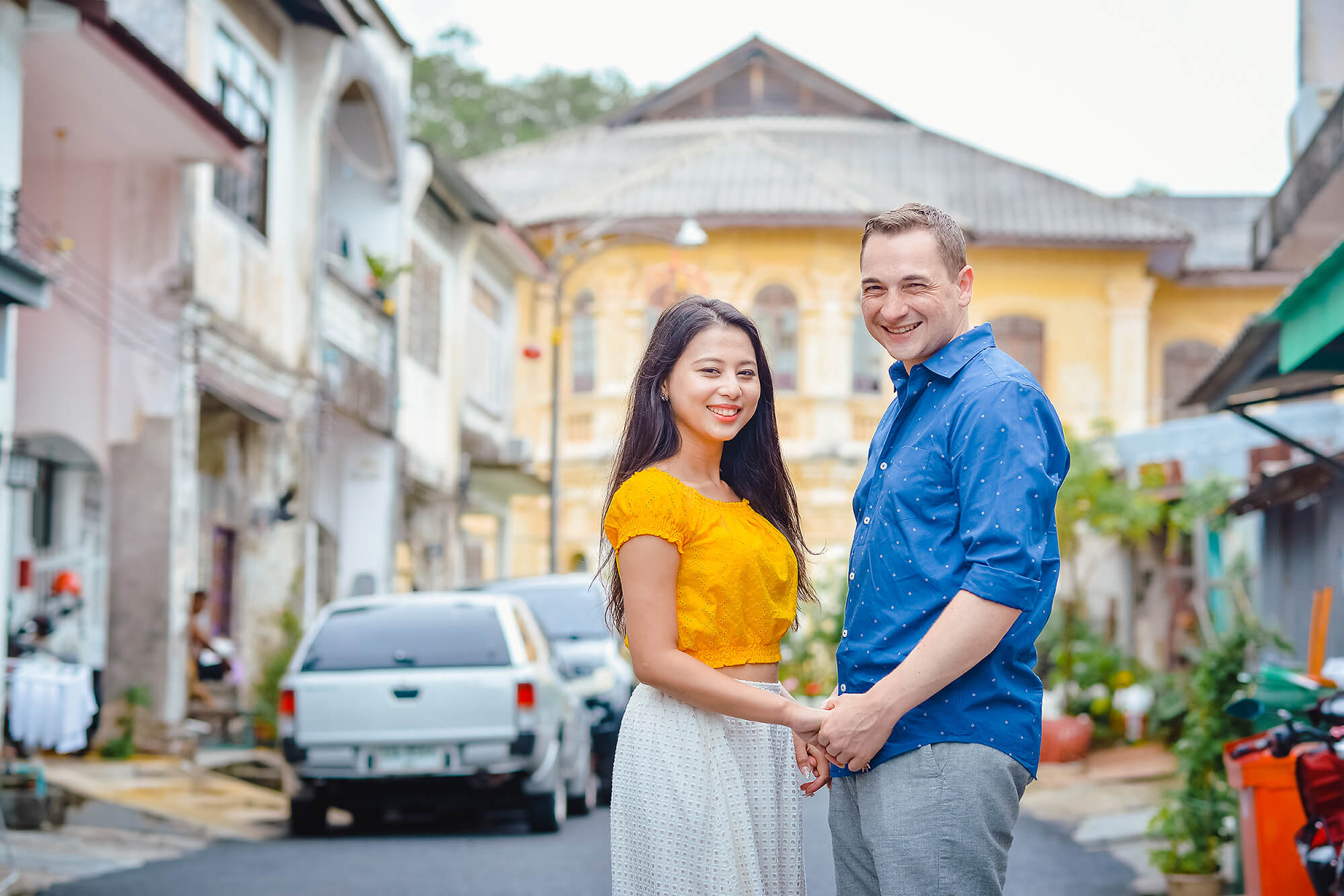 Phuket Old Town honeymoon couple photoshoot