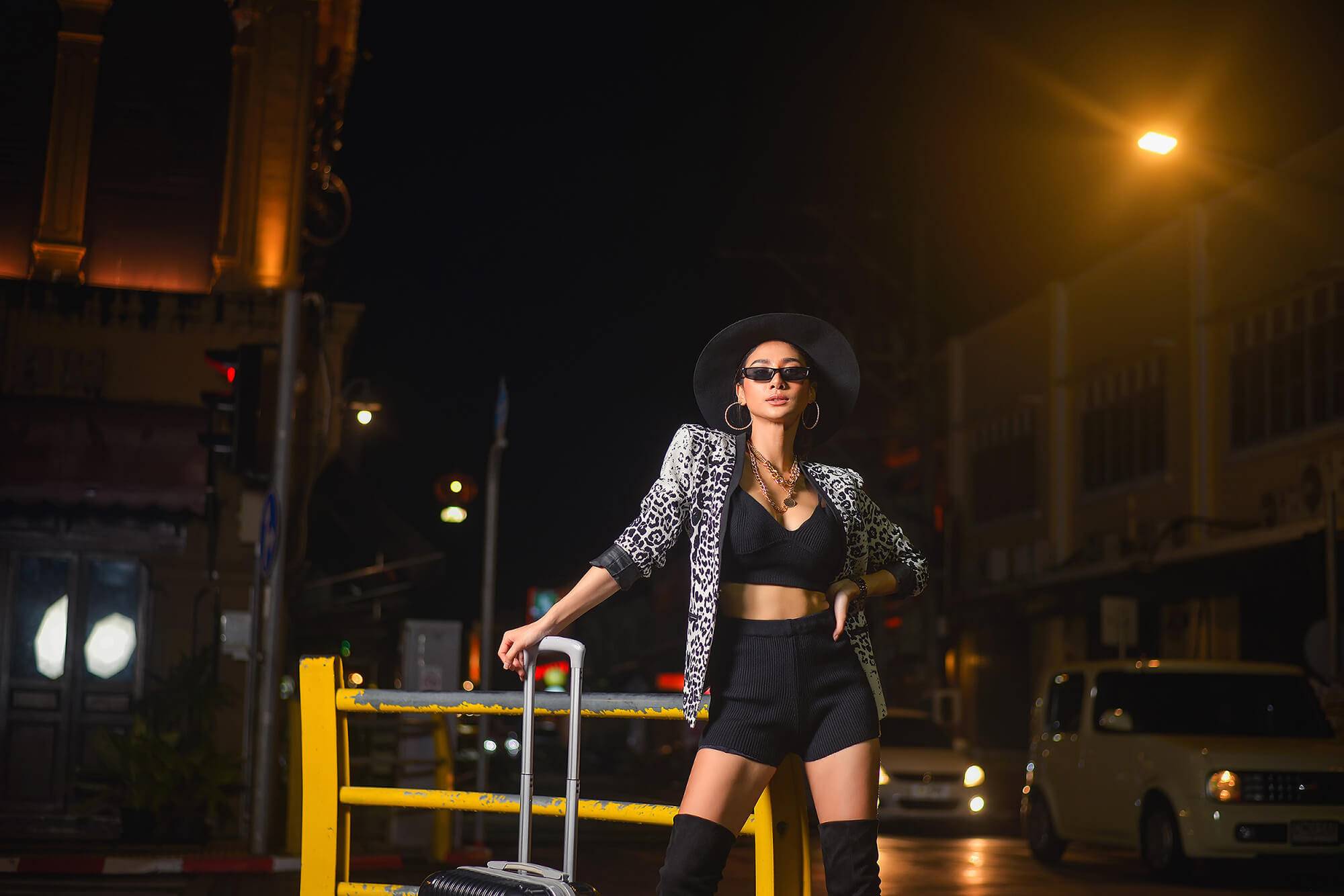 Phuket Old Town Night Portrait Photoshoot