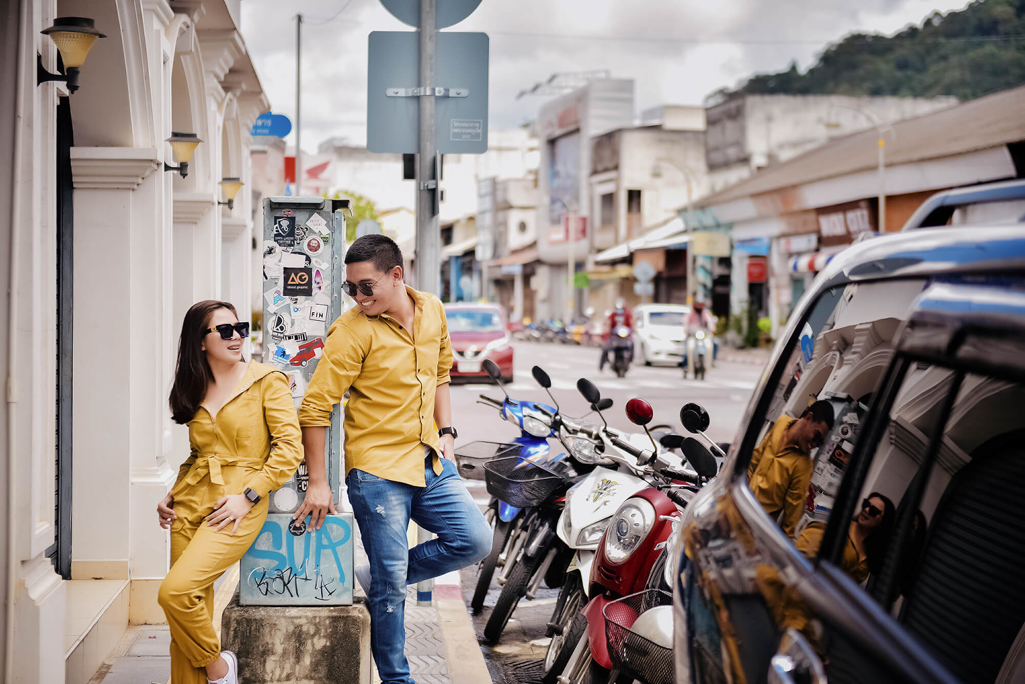 Phuket Old Town couple street photoshoot