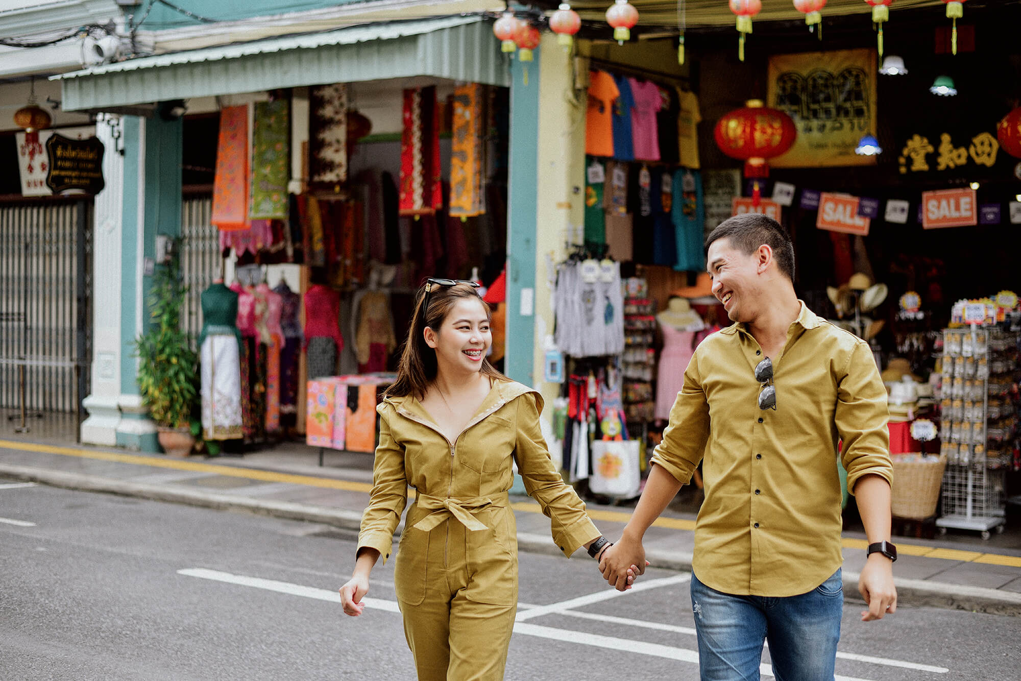 Phuket Old Town couple street photoshoot