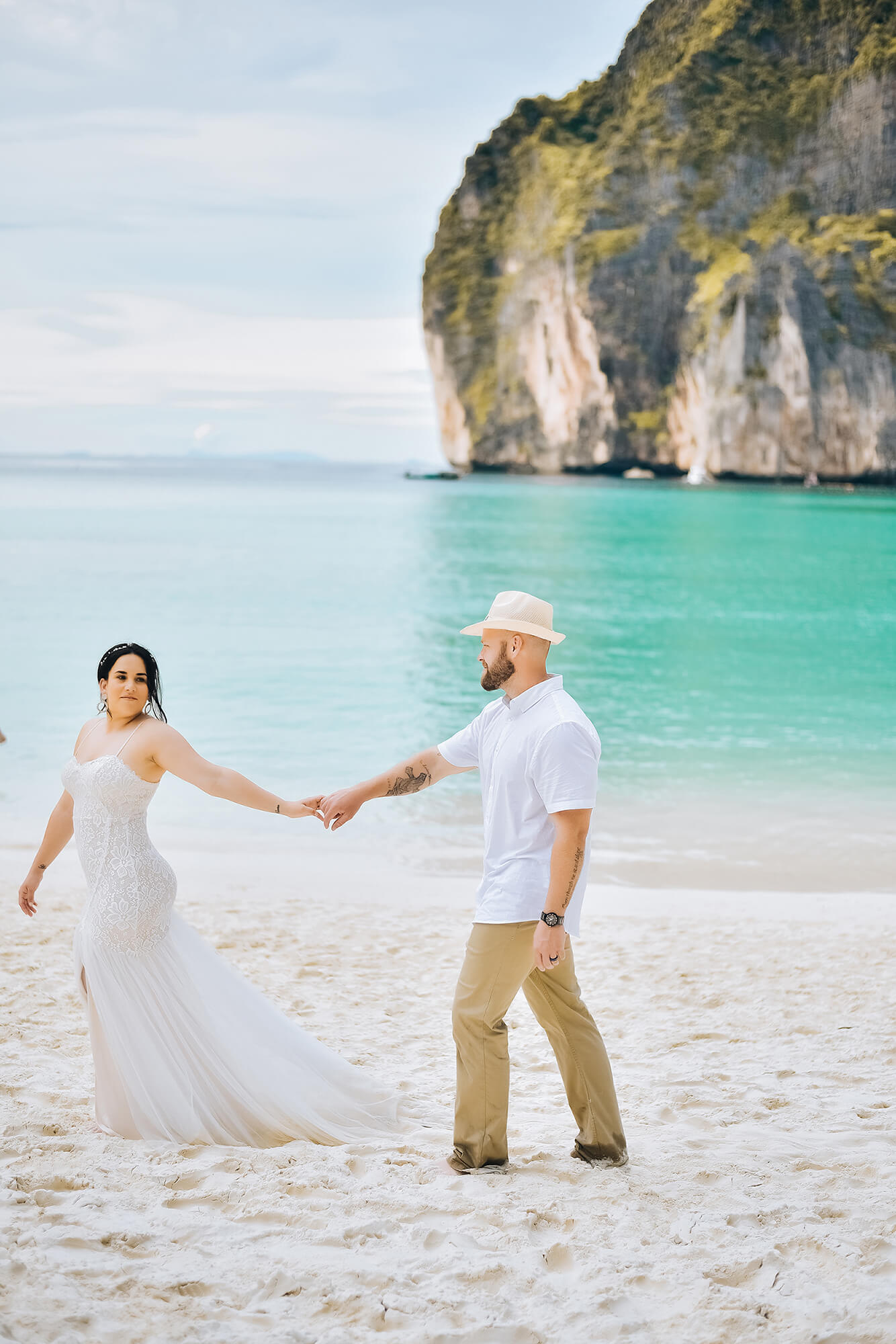 Romantic photographer at Phi Phi Island